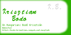 krisztian bodo business card